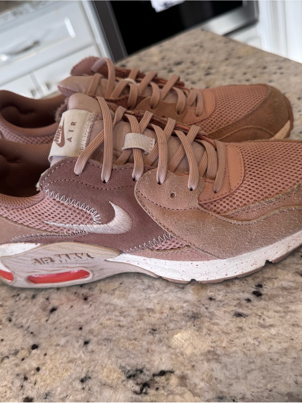 Nike Women’s Air Max Sneakers in Rose Taupe and White